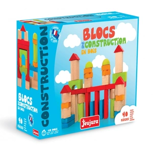 Comparateur de prix : Jeu de Construction en Bois - JEUJURA - 40 Pièces - Valisette de Rangement