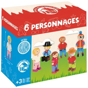Jeujura - Figurines en bois Jeujura - Personnages - 6 pcs pas cher
