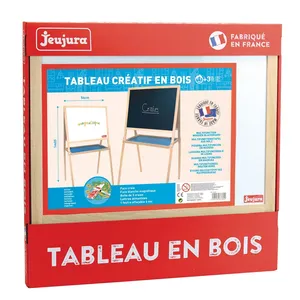 Comparateur de prix : Jeujura - Tableau Double face Créatifs en Bois (craies + feutres)