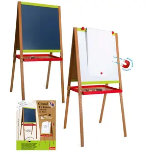 Grand tableau créatif en bois avec fonction dessin JeuJura pas cher