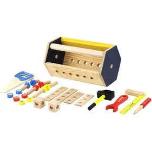 JEUJURA Caisse a outils en bois avec accessoires 8596 pas cher