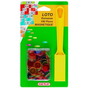 Comparateur de prix : Kim'play - grands classiques - ramasse + 100 pions marque loto magnetiques