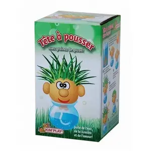 Kim'Play Tete a pousser avec graine de gazon 8 x 8 cm jouet pas cher