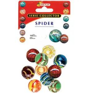 Circuit de billes - KIM PLAY - 10 calots Spider - 25 mm - Mixte - A partir de 3 ans