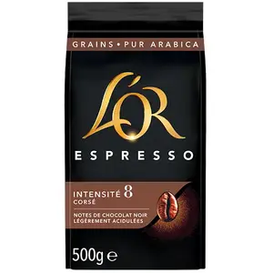 Comparateur de prix : L'OR, 3Kg Café en Grains Espresso, 100% Arabica, Intensité 8, 6x500g