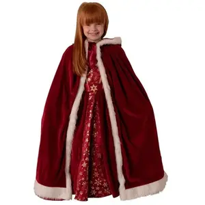 Comparateur de prix : Deguisement Robe En Velours Rouge Taille 5-7 Ans Pour Enfant