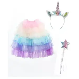 Comparateur de prix : Set Deguisement Cape Licorne Et Accessoires Pour Enfant