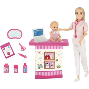 La Grande Récré Thaïs - Poupée Cabinet Medical 29 Cm Avec Accessoires pas cher