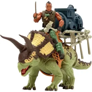 TEAM City Coffret Tricératops Invincible Du Commando De Dinosaures Avec Figurine pas cher