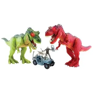 TEAM City Combat De Dinosaures T Rex Articulés Avec Effets Sonores Et Lumineux pas cher