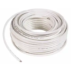 ELECTRALINE Cable télévision couronne 25 m intérieur 21-vatca blanc pas cher