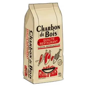 Comparateur de prix : Charbon de bois 50L "Qualité Restaurant" Grill O'Bois