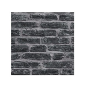 Papier Peint Intissé imitant Industry Noir 52 cm x 10 m briques EasyVendu parcdiscount