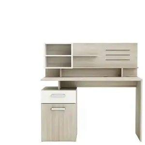 Demeyere Bureau 123cm MALICIA coloris blanc/chêne pas cher