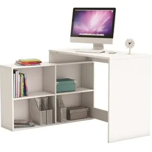 Comparateur de prix : DEMEYERE Bureau d'angle droit ou gauche avec rangements L112cm MAX blanc perle Taille unique