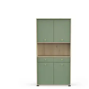Buffet de cuisine bicolore PISTACHE pas cher