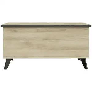 Table basse rectangulaire ALBA coloris chêne et noir pas cher