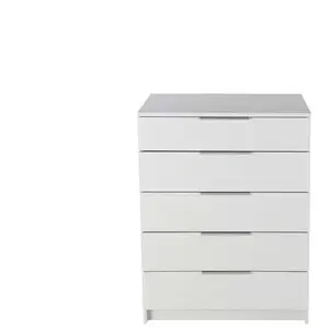 Demeyere Commode 5 tiroirs SPACE coloris blanc pas cher