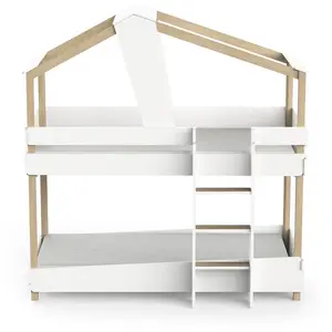 Comparateur de prix : DEMEYERE Lit superposé enfant timber 200 x 112,3 x 206 cm blanc 384654