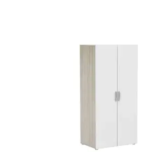 Armoire 2 portes NANO coloris chêne shannon/ blancVendu parconforama