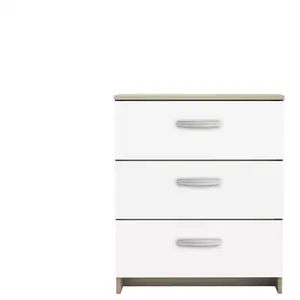 Demeyere Commode 3 tiroirs NANO coloris blanc/ chêne shannon