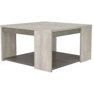 Demeyere - Table basse 80x80cm Cannes chêne champagne/béton clair pas cher