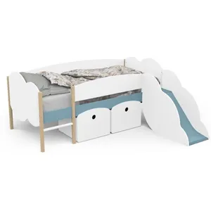 Comparateur de prix : DEMEYERE Lit toboggan - 90 x 200 cm - Sommier à lattes - 2 Tirroirs - ...