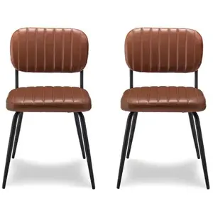 CaliCosy Lot de 2 chaises MOAB W coloris marron pas cher