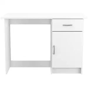 Bureau 1 porte 1 tiroir OSIRIS coloris blanc pas cher
