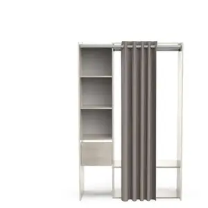 Demeyere Dressing complet avec rideau - FLOWER - Chêne - 119,1 x 49,9 x 183 cm -