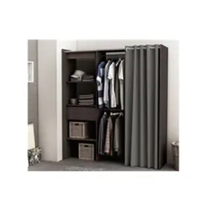 DEMEYERE Armoire/Placard extensible SEATTLE avec rideau chêne vulcano - Marron pas cher