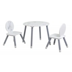 Habitat et Jardin Table + 2 chaises Blanc / Gris NOUNOURS - Blanc - Demeyère