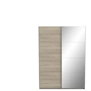 Armoire 2 portes coulissantes FAST 2 MIROIR coloris bois clair pas cher