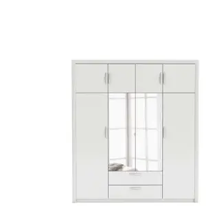 Armoire 8 portes PLUTON coloris blanc pas cher