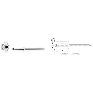 DEGOMETAL - 100 Rivets aveugles standards Alu/Alu Tête Ronde Standard 3.2X12-102 132 121 pas cher
