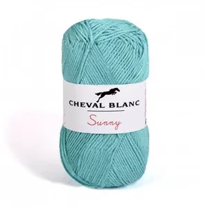 Laines Cheval Blanc - SUNNY fil à tricoter 100% coton 50g - Idéal pour...