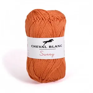 Pelote de coton à tricoter SUNNY UNI - Cheval blanc - PPSC 271 Orange ...