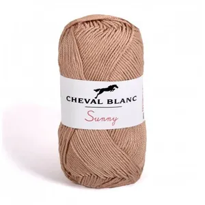 Pelote de coton à tricoter SUNNY UNI - Cheval blanc - PPSC 205 Marron ... pas cher
