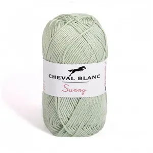 Fil à tricoter - CHEVAL BLANC - SUNNY - 100% coton - 50g - Couleur Nil - 098 pas cher