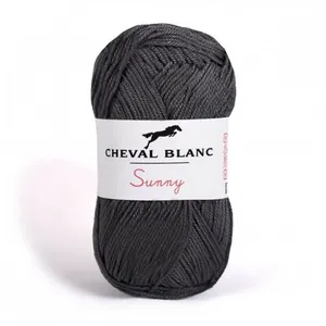Pelote de coton à tricoter SUNNY UNI - Cheval blanc - PPSC 30 Gris - 3... pas cher