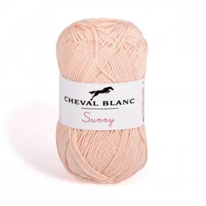 Pelote de coton à tricoter SUNNY UNI - Cheval blanc - PPSC 180 Rose - ... pas cher