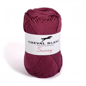 Pelote de coton à tricoter SUNNY UNI - Cheval blanc - PPSC 153 Violet ... pas cher