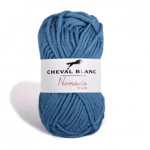 Pelote de coton à tricoter NOMADE MIX - Cheval Blanc 299 Bleu - 299 Bl...