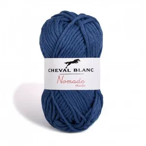 Pelote de coton à tricoter NOMADE MIX - Cheval Blanc 307 Bleu - 307 Bl...