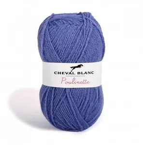 Pelote de laine à tricoter POULINETTE - Cheval Blanc 165 Bleu - 165 Bl... pas cher