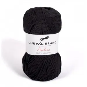 Non communiqué Coton et bambou à tricoter AMBRE - Cheval Blanc(...) - 012 Noir