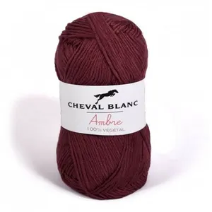 Non communiqué Coton et bambou à tricoter AMBRE - Cheval Blanc(...) - 050 Rouge pas cher