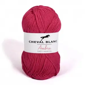 Coton et bambou à tricoter AMBRE - Cheval Blanc 002 Rose - 002 Rose