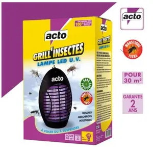 Comparateur de prix : Lampe UV anti-moustiques Acto Grill'Insectes 30m²