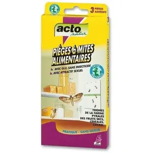 Comparateur de prix : Pièges à glu pour mites alimentaires sans odeur - ACTO INSECTICIDES - MITE.7